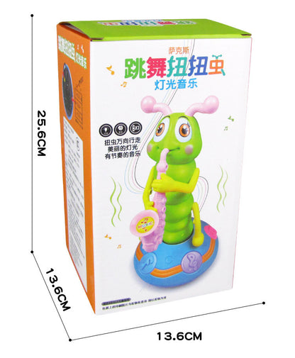 Electric Cute Worm Dancing Music Lighting Walking Cartoon Animal Doll Children Toys Birthday Gift Kids dealsniper-net