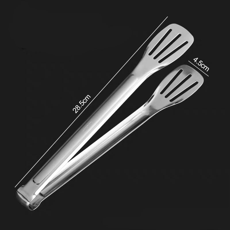 Stainless Steel Titanium Kitchen Grilled Steak Barbecue Bread Clip Kitchen dealsniper-net Silver 12 Inch