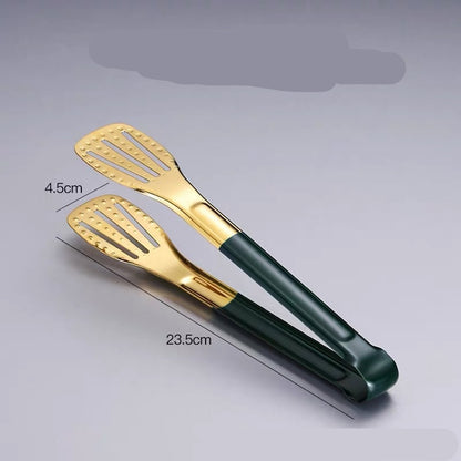 Stainless Steel Titanium Kitchen Grilled Steak Barbecue Bread Clip Kitchen dealsniper-net Green 9inch