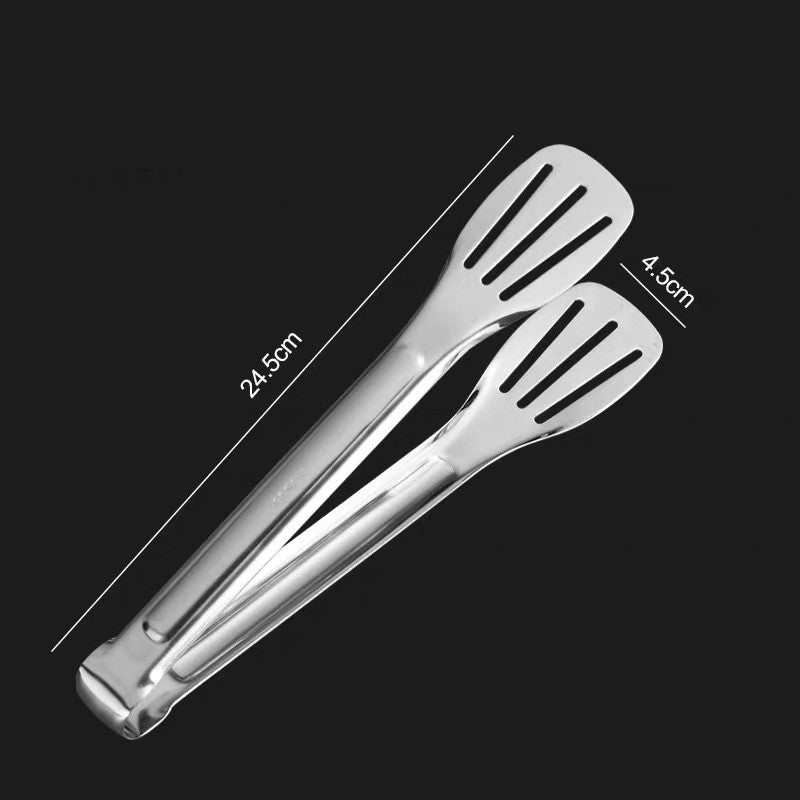 Stainless Steel Titanium Kitchen Grilled Steak Barbecue Bread Clip Kitchen dealsniper-net Silver 9inch