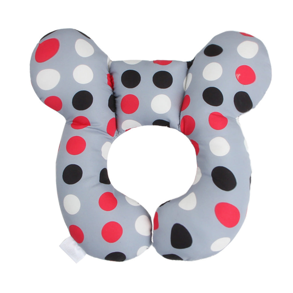 Infant Pillow Baby Bed U-Shaped Safety Seat Neck Guard Fixed Stereotyped Stroller Pillow Kids DealSniper.net Color dots OPP