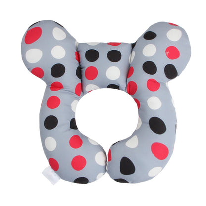 Infant Pillow Baby Bed U-Shaped Safety Seat Neck Guard Fixed Stereotyped Stroller Pillow Kids DealSniper.net Color dots OPP