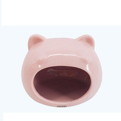 Sleeping SmallHouse Hamster House Sleeping Nest Ceramic Pets DealSniper.net Big fat pink