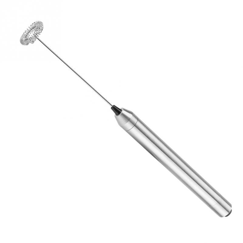 Milk Frother Stainless Steel Electric Milk Frother with Brac Kitchen dealsniper-net Silver