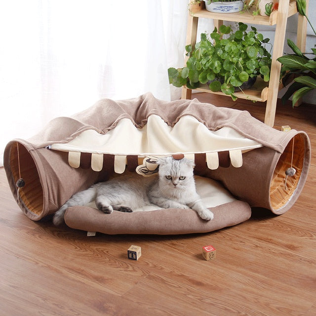 Pet Cats Tunnel Interactive Play Toy Mobile Collapsible Pets dealsniper-net