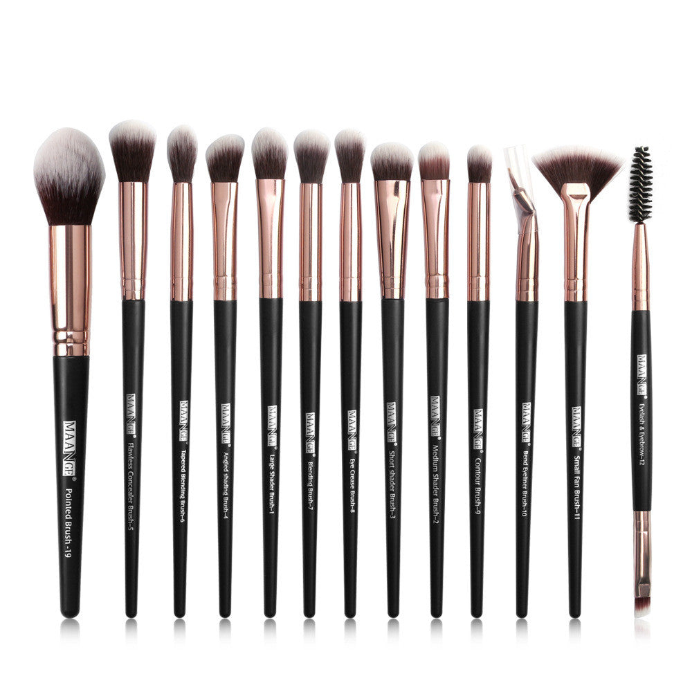 13 Eye Makeup Brush Set Eyeshadow Brush Beauty Tools Hot Sale Beauty dealsniper-net Black