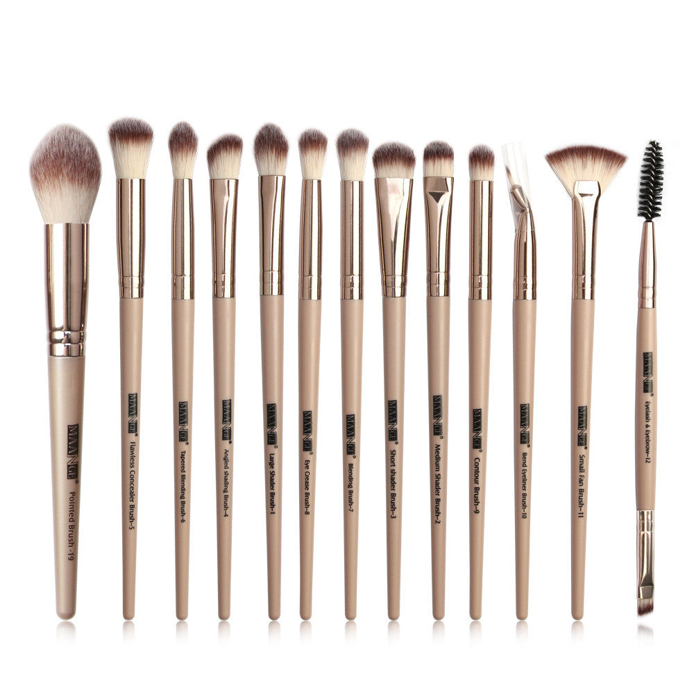 13 Eye Makeup Brush Set Eyeshadow Brush Beauty Tools Hot Sale Beauty dealsniper-net Gold