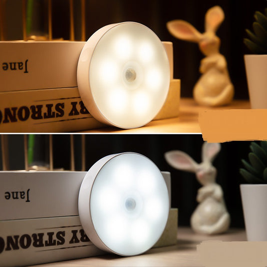 Usb Rechargeable Motion Sensor Light Round Wireless LED Light Kitchen dealsniper-net