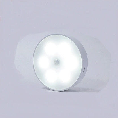 Usb Rechargeable Motion Sensor Light Round Wireless LED Light Kitchen dealsniper-net White light USB