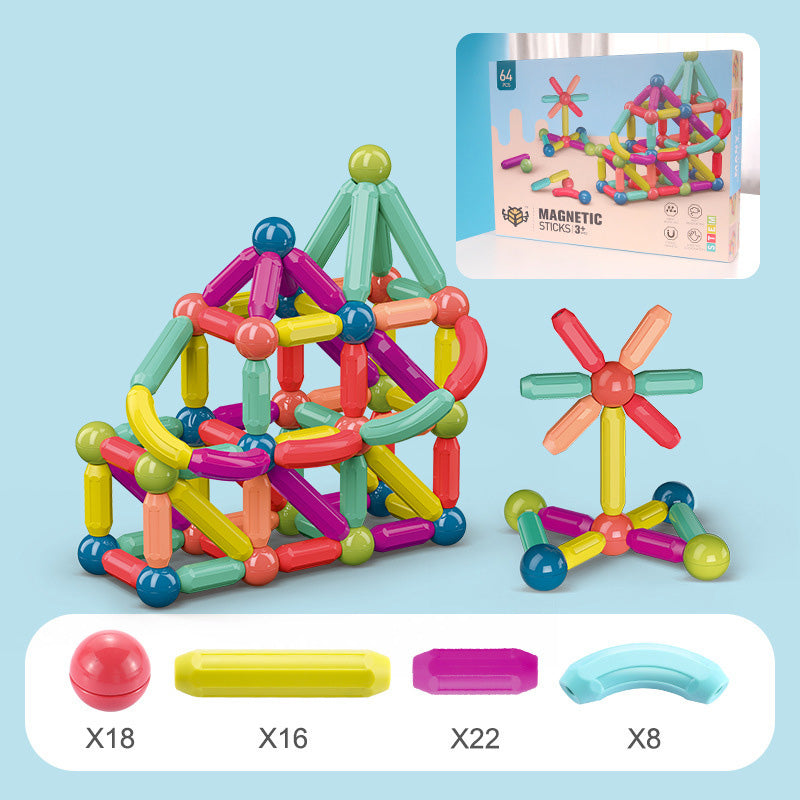Big Size DIY Magnetic Construction Set Early Learning Constructor Kids DealSniper.net 64PCS