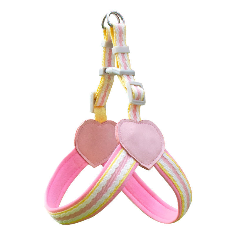Dog Hand Holding Rope Vest Walking Chest Strap Pets dealsniper-net Peach Pink Chest Strap L