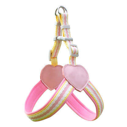 Dog Hand Holding Rope Vest Walking Chest Strap Pets dealsniper-net Peach Pink Chest Strap L