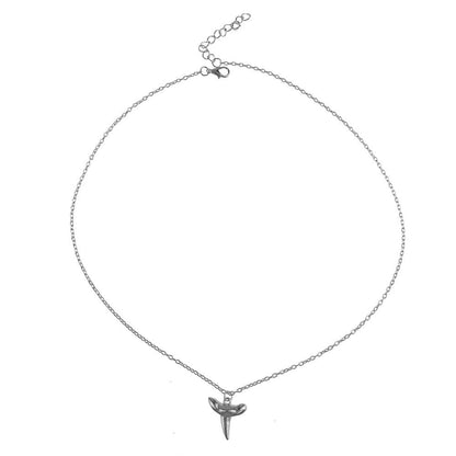 Alloy Shark Tooth Pendant Women'S Necklace Jewelry dealsniper-net Silver