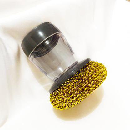 Kitchen Soap Dispensing Palm Brush Cleaner Kitchen DealSniper.net B gold