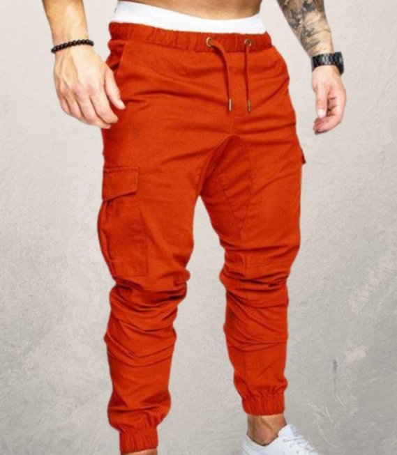 Men's Woven Fabric Casual Pants Drawstring Pants Men dealsniper-net