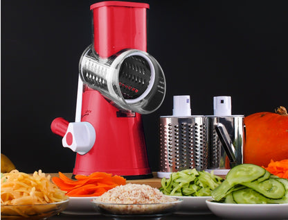 Vegetable Cutter Round Mandoline Slicer Potato Julienne Carrot Grater Cheese Kitchen dealsniper-net Red China