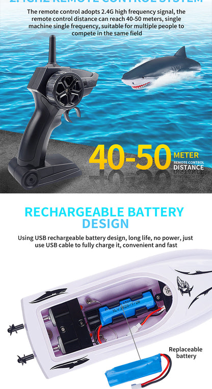 New Electric Shark RC Boat Vehicles Waterproof Swimming Pool Kids Gym From House