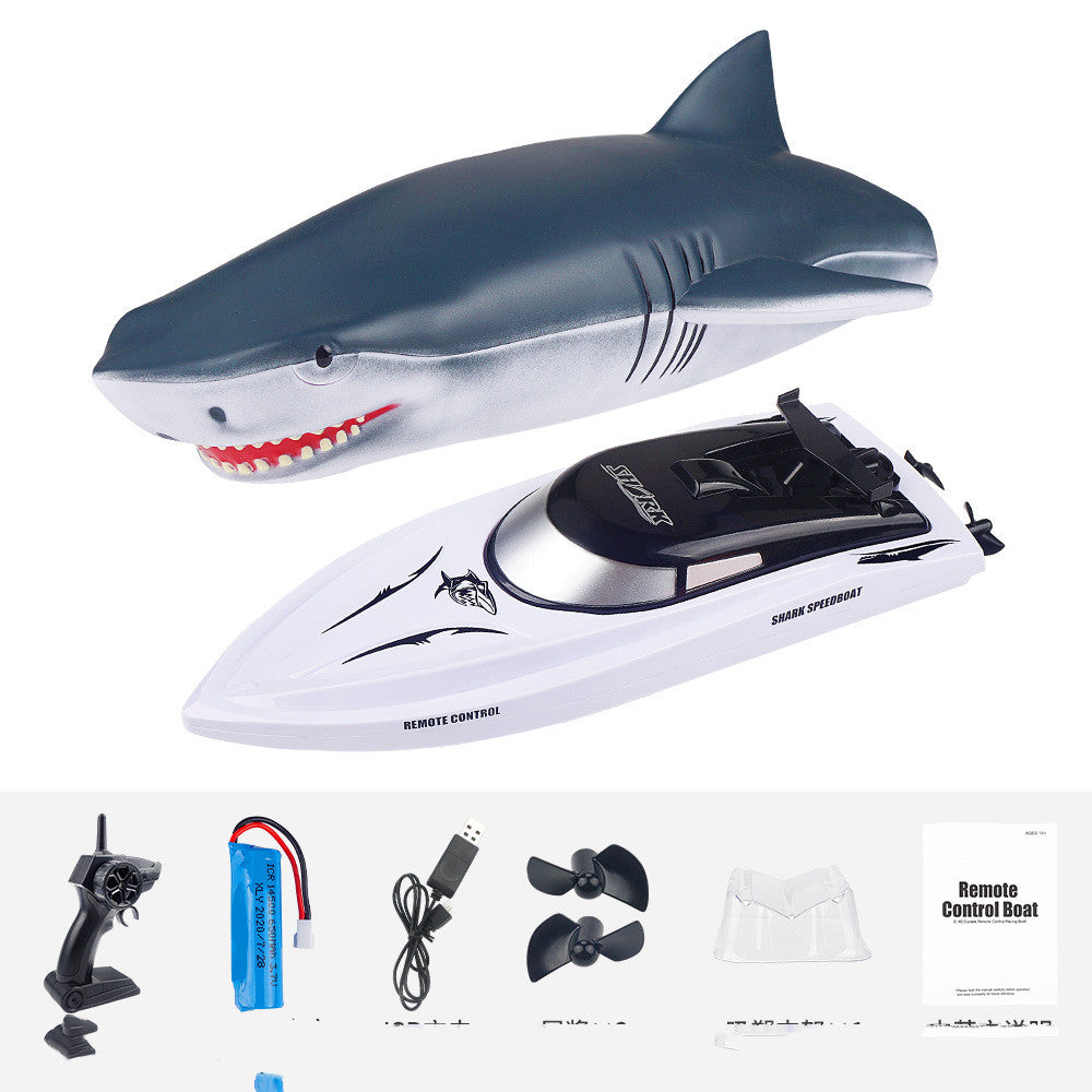 New Electric Shark RC Boat Vehicles Waterproof Swimming Pool Kids Gym From House Two in one Shark boat