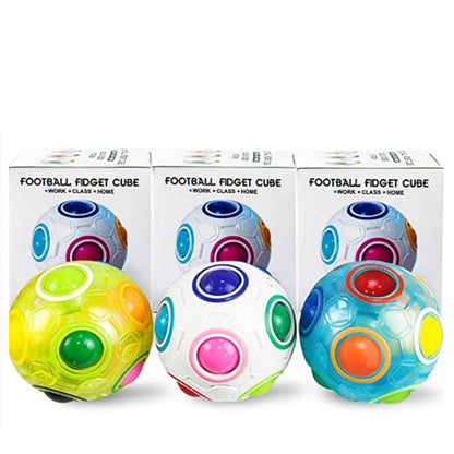 Antistress Cube Rainbow Ball Puzzles Football Magic Cube Educational Learning Toys For Children Kids Stress Reliever Toys Kids dealsniper-net
