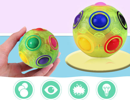 Antistress Cube Rainbow Ball Puzzles Football Magic Cube Educational Learning Toys For Children Kids Stress Reliever Toys Kids dealsniper-net Green Magic rainbow ball
