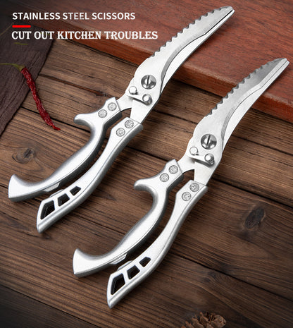 Kitchen Multifunctional Scissors Stainless Steel Chicken Bone Cleaver Knife