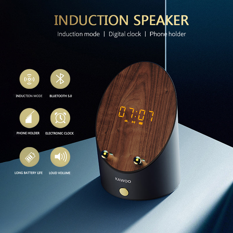 Wooden Speaker Smart Induction Speaker Phone Holder Electronics dealsniper-net