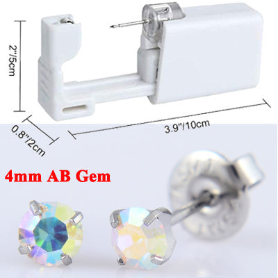 Second Generation Ear Piercing Tool Ear Nail Gun Painless Ear Piercing Beauty dealsniper-net AB 4mm