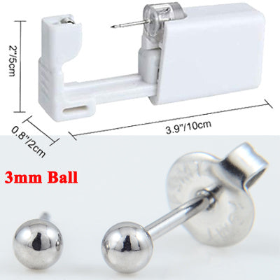 Second Generation Ear Piercing Tool Ear Nail Gun Painless Ear Piercing Beauty dealsniper-net Ball 3mm