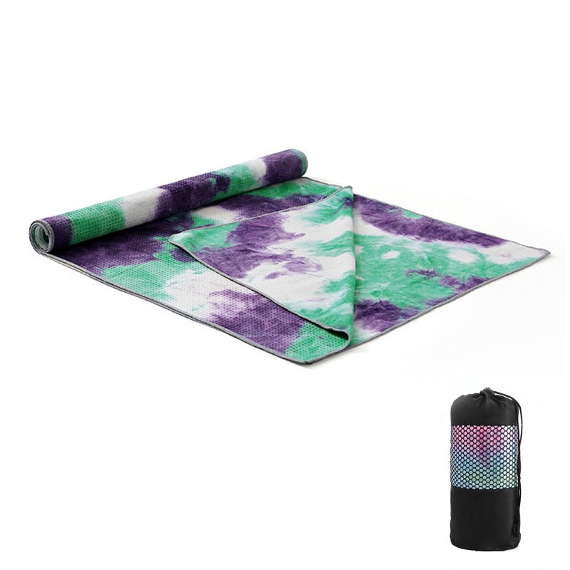 Tie-Dye Printing Yoga Blanket Widening Pad Towel Sports dealsniper-net G