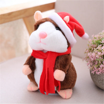 Cute Little Hamster That Can Talk And Change Voice Kids dealsniper-net Dark brown Red scarf