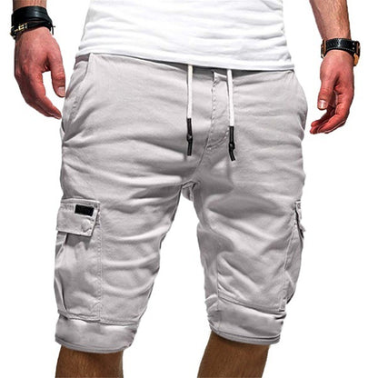 Men Casual Jogger Sports Cargo Shorts Military Combat Workout Men dealsniper-net White 2XL