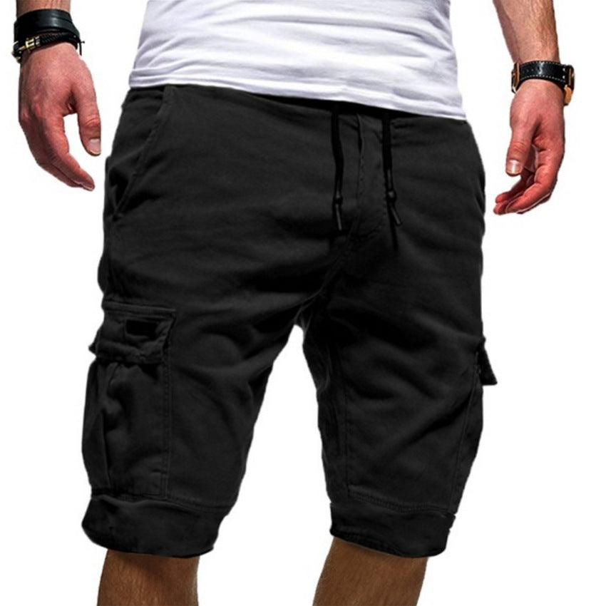 Men Casual Jogger Sports Cargo Shorts Military Combat Workout Men dealsniper-net Black 2XL