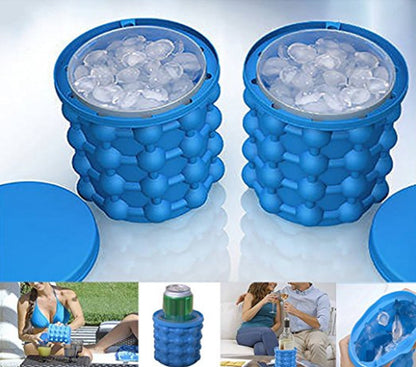 Silicone Ice Maker Quick Cold Ice Bucket Ice Cube Storage Silicone Bucket Kitchen dealsniper-net