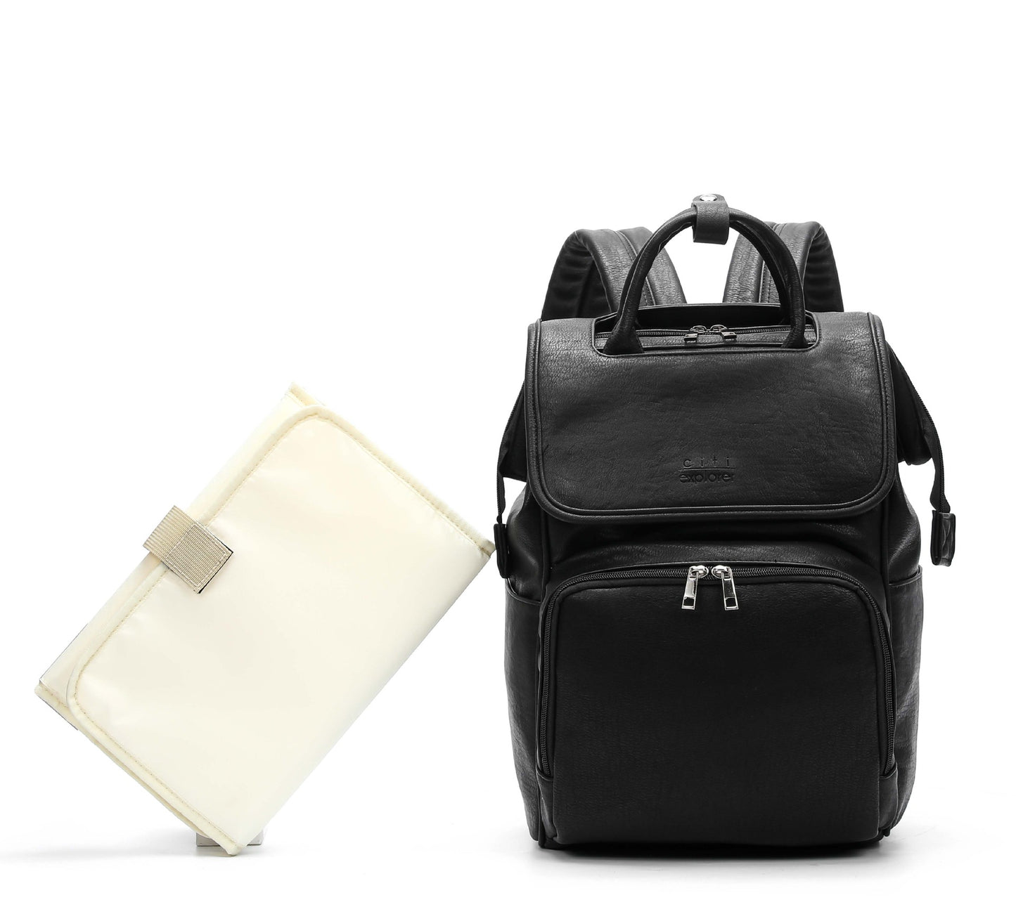 Fashion Pu Mummy Bag Backpack Storage Bag Women DealSniper.net Black
