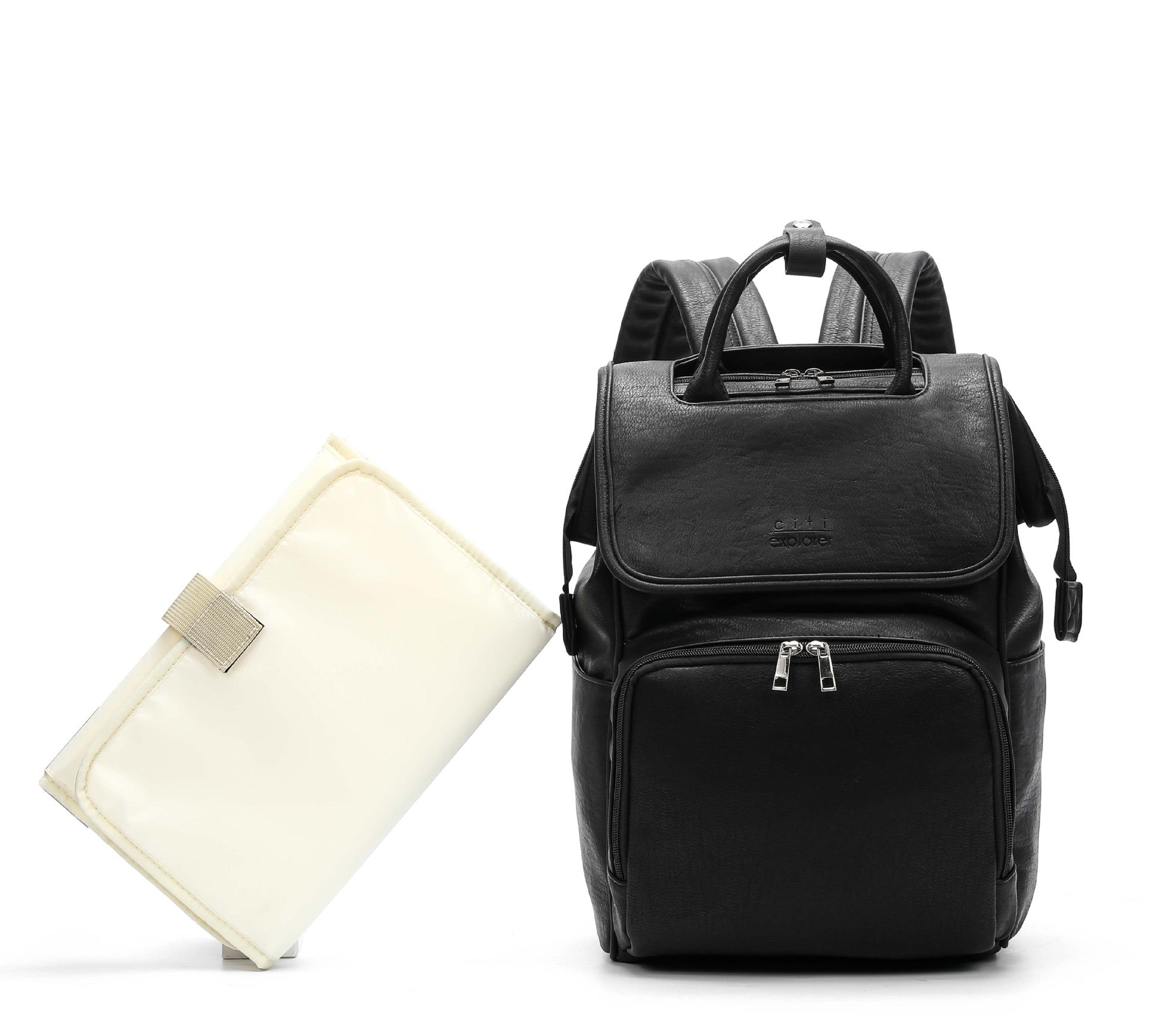 Fashion Pu Mummy Bag Backpack Storage Bag Women DealSniper.net Black