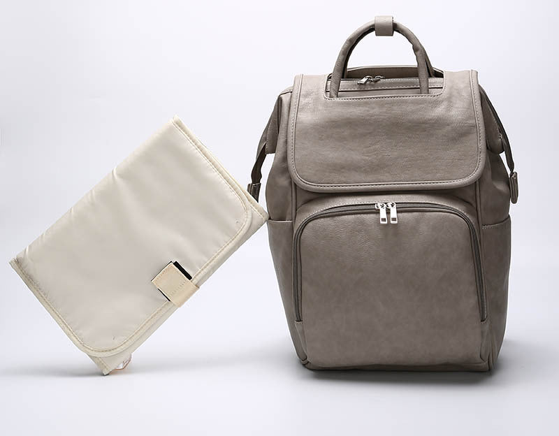 Fashion Pu Mummy Bag Backpack Storage Bag Women DealSniper.net Grey