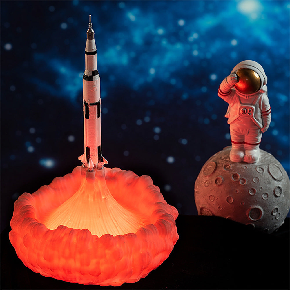 3D Printing Novelty Product Rocket Night Light Home Decor Gym From House