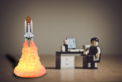 3D Printing Novelty Product Rocket Night Light Home Decor Gym From House Rocket A USB