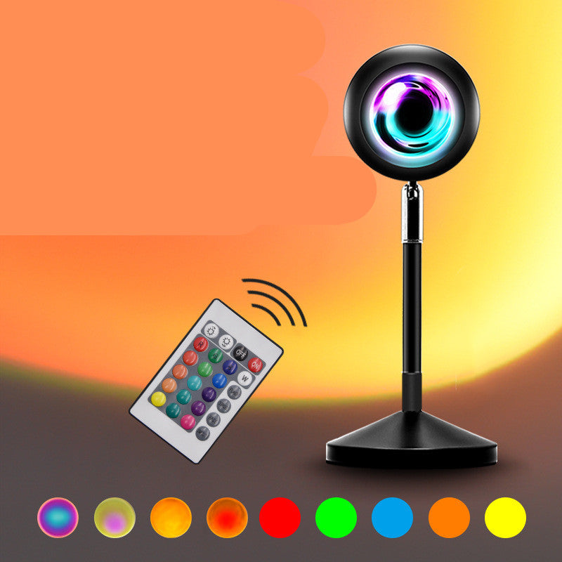 Upgrade Rainbow Sunset Projector Lamp Atmosphere Light Home House DealSniper.net