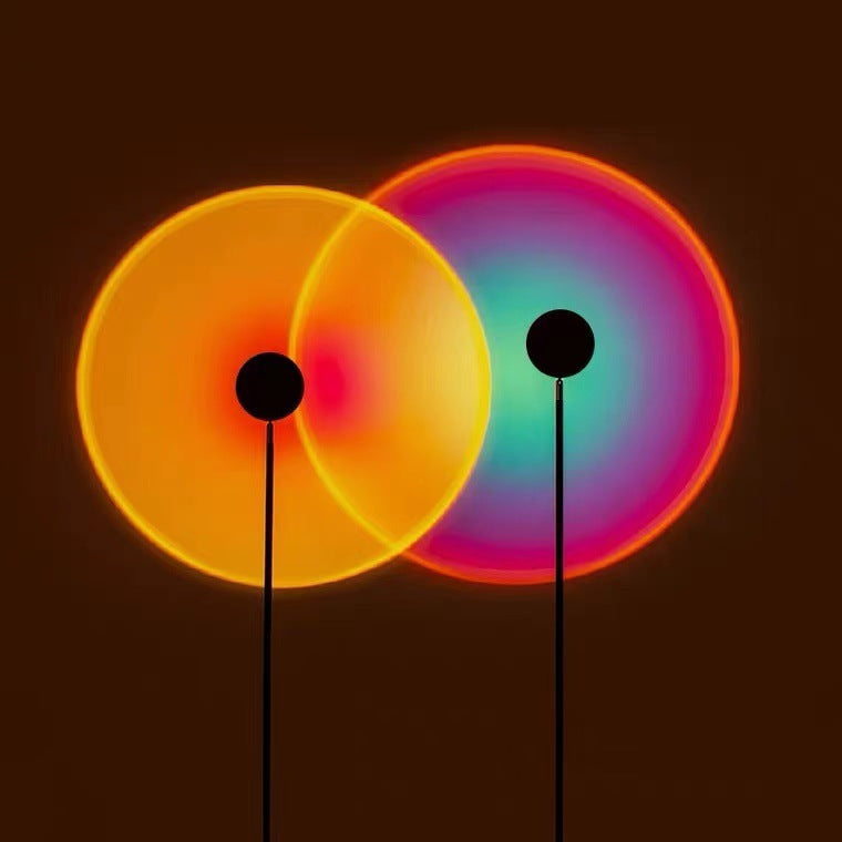 Upgrade Rainbow Sunset Projector Lamp Atmosphere Light Home House DealSniper.net