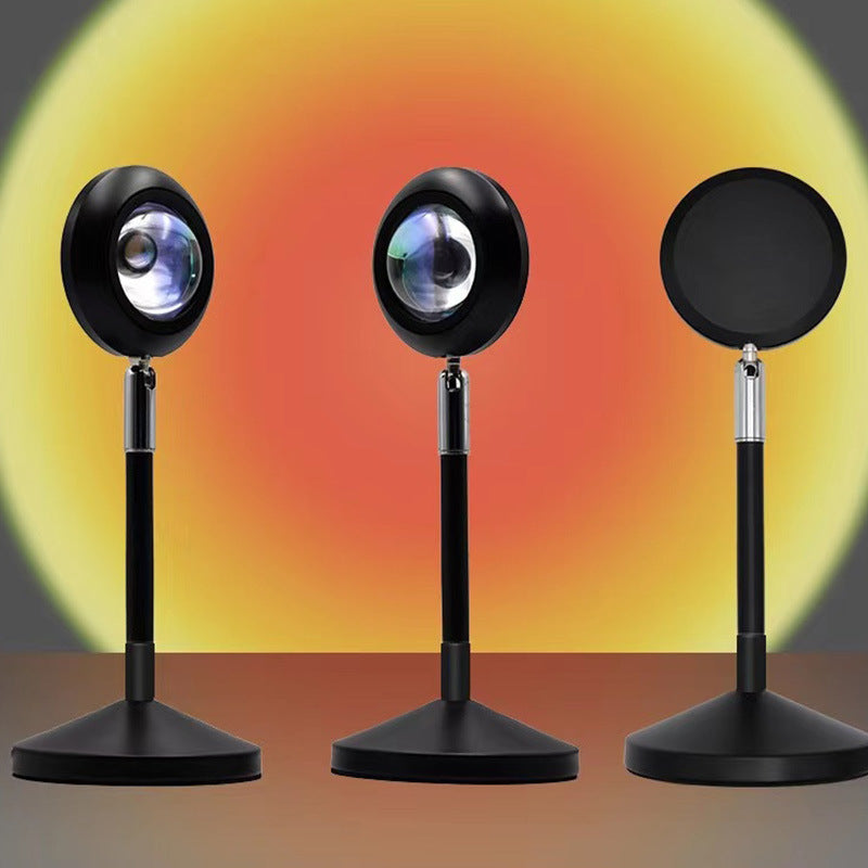 Upgrade Rainbow Sunset Projector Lamp Atmosphere Light Home House DealSniper.net