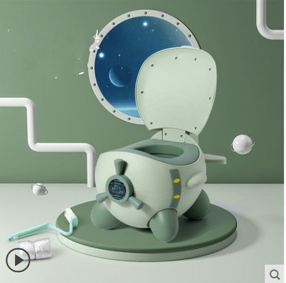 6 Months To 8 Years Simulated Toilet Portable Children's Potty Baby Potty Training Girls Boy Kids Newborns Toilet Seat Nursear Kids DealSniper.net Avocado Green PU