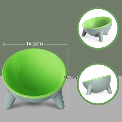 Cat Dog Bowl With Stand Pet Feeding Food Bowls Pets Gym From House Moff green