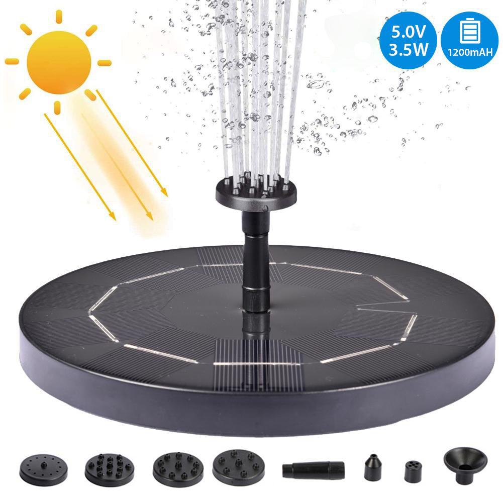 Solar Water Mercury Garden Miniature Floating Fountain Garden dealsniper-net Built in lithium battery