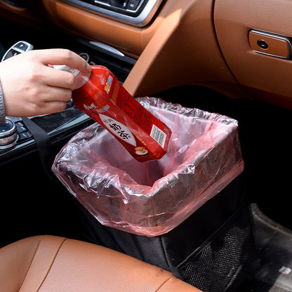 Foldable Storage Box For Car Trash Can With Lid