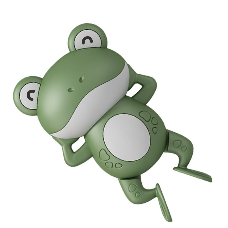 Little Frog Bath Toy, Baby Bathroom, Wind-Up Wind-Up Floating Toy Kids Gym From House Green 1PCS
