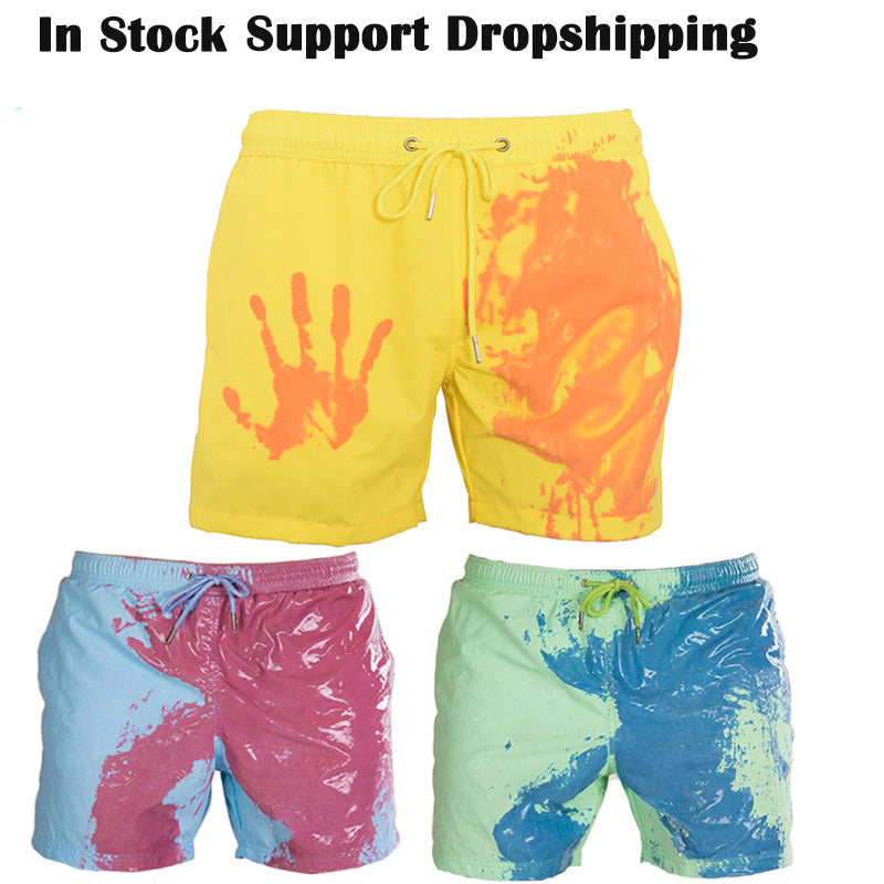 Magical Change Color Beach Shorts Summer Men Swimming Trunks Men dealsniper-net