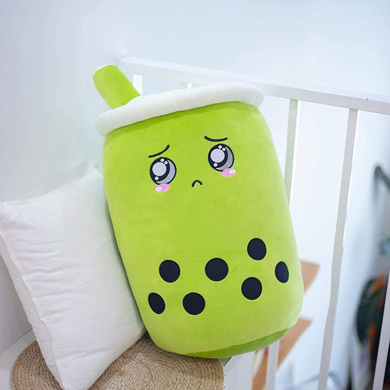 Cute Fruit Drink Plush Stuffed Soft Toy Pillow Cushion Kids dealsniper-net Matcha green 35CM