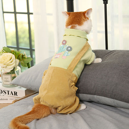 Warm And Cute Autumn And Winter Clothes For Pets Pets DealSniper.net Light green yellow L