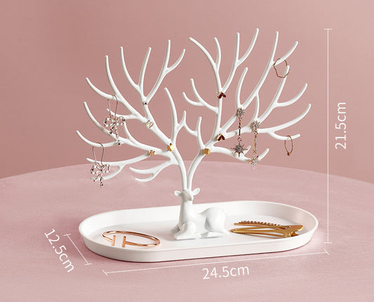 Fawn Creative Jewelry Frame Antler Tree Shape Home Decor dealsniper-net White Basics